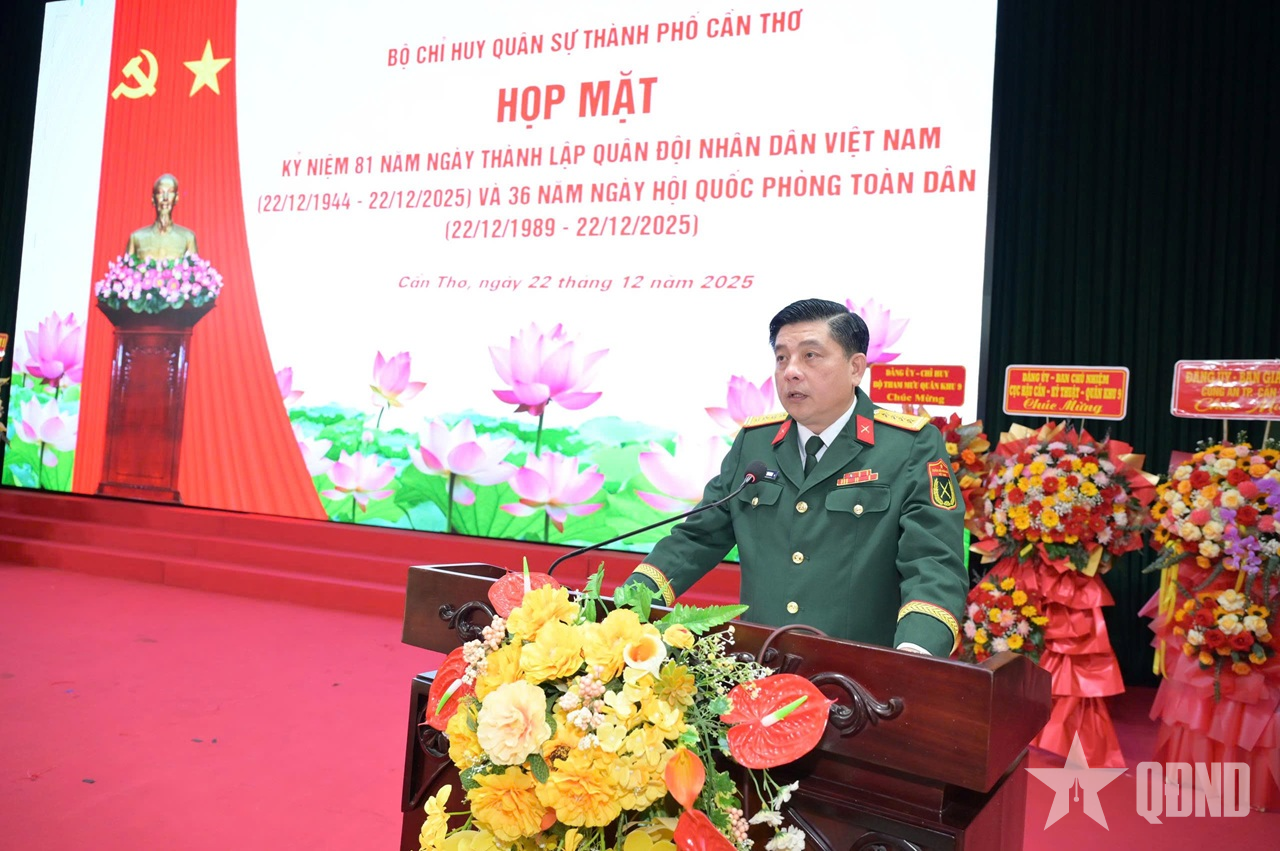 Bộ CHQS TP Cần Thơ: Họp mặt kỷ niệm 81 Ngày thành lập QĐND Việt Nam