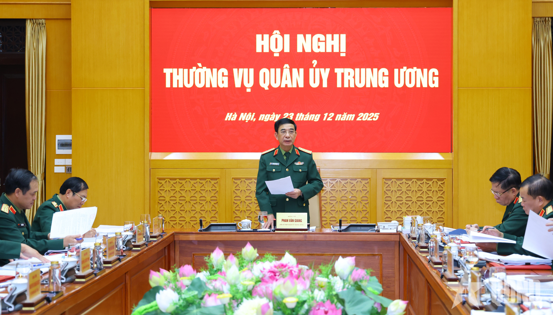 Đại tướng Phan Văn Giang chủ trì Hội nghị Thường vụ Quân ủy Trung ương