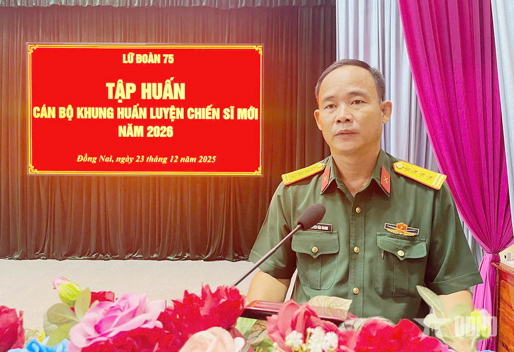 Lữ đoàn Pháo binh 75 tập huấn cán bộ khung huấn luyện chiến sĩ mới