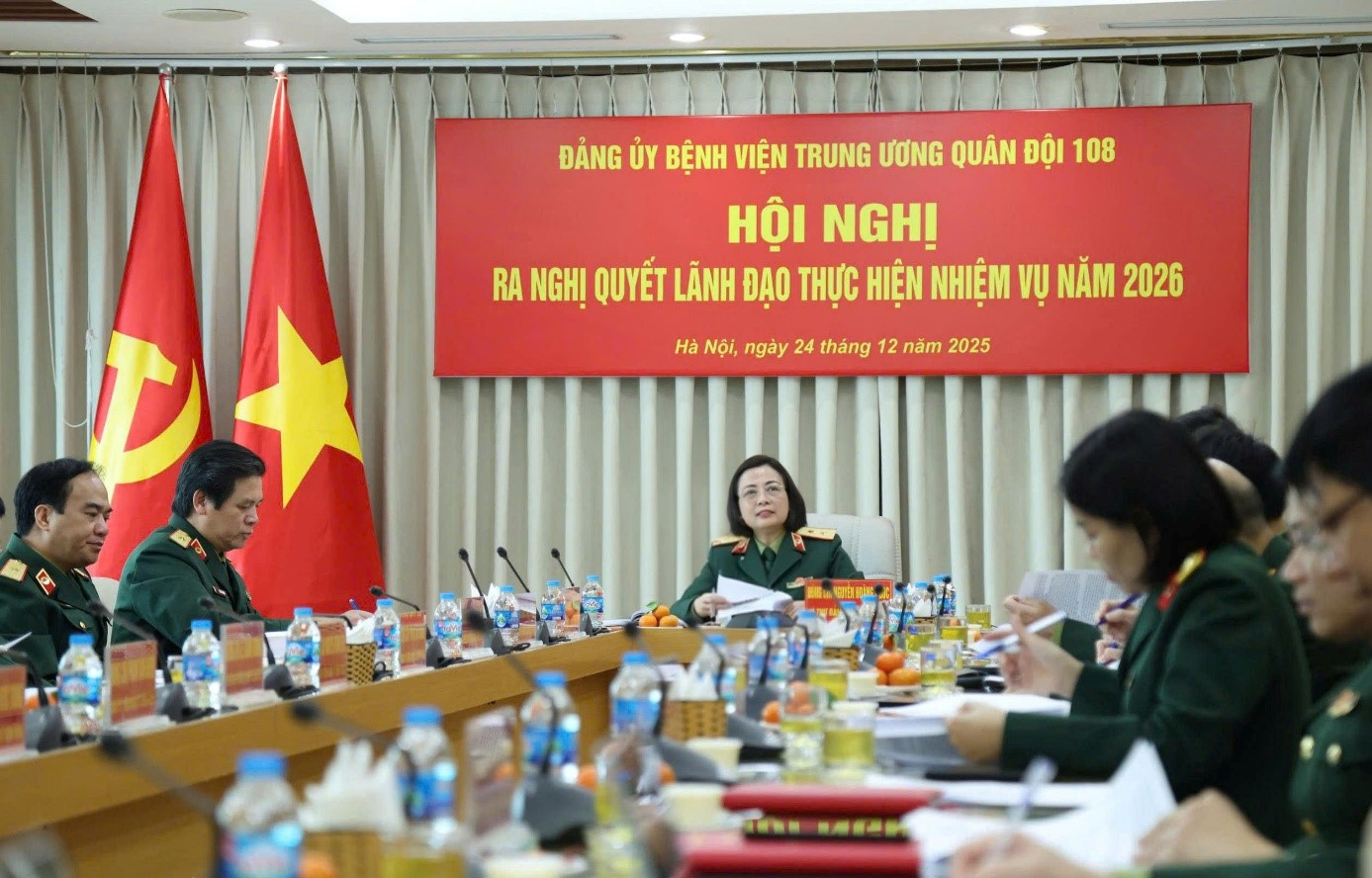 Đảng ủy Bệnh viện Trung ương Quân đội 108 lãnh đạo đổi mới toàn diện, tạo nền tảng phát triển bền vững năm 2026