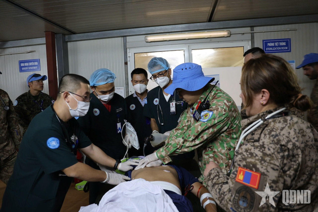 Bệnh viện dã chiến cấp 2 số 7 hoàn thành tốt đợt kiểm tra đánh giá năng lực sẵn sàng hoạt động của Liên hợp quốc