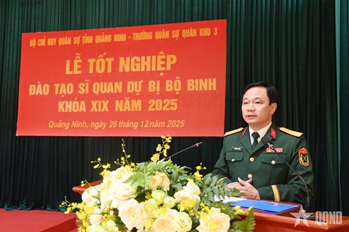 Tỉnh Quảng Ninh: 60 học viên được phong quân hàm Thiếu úy sĩ quan dự bị