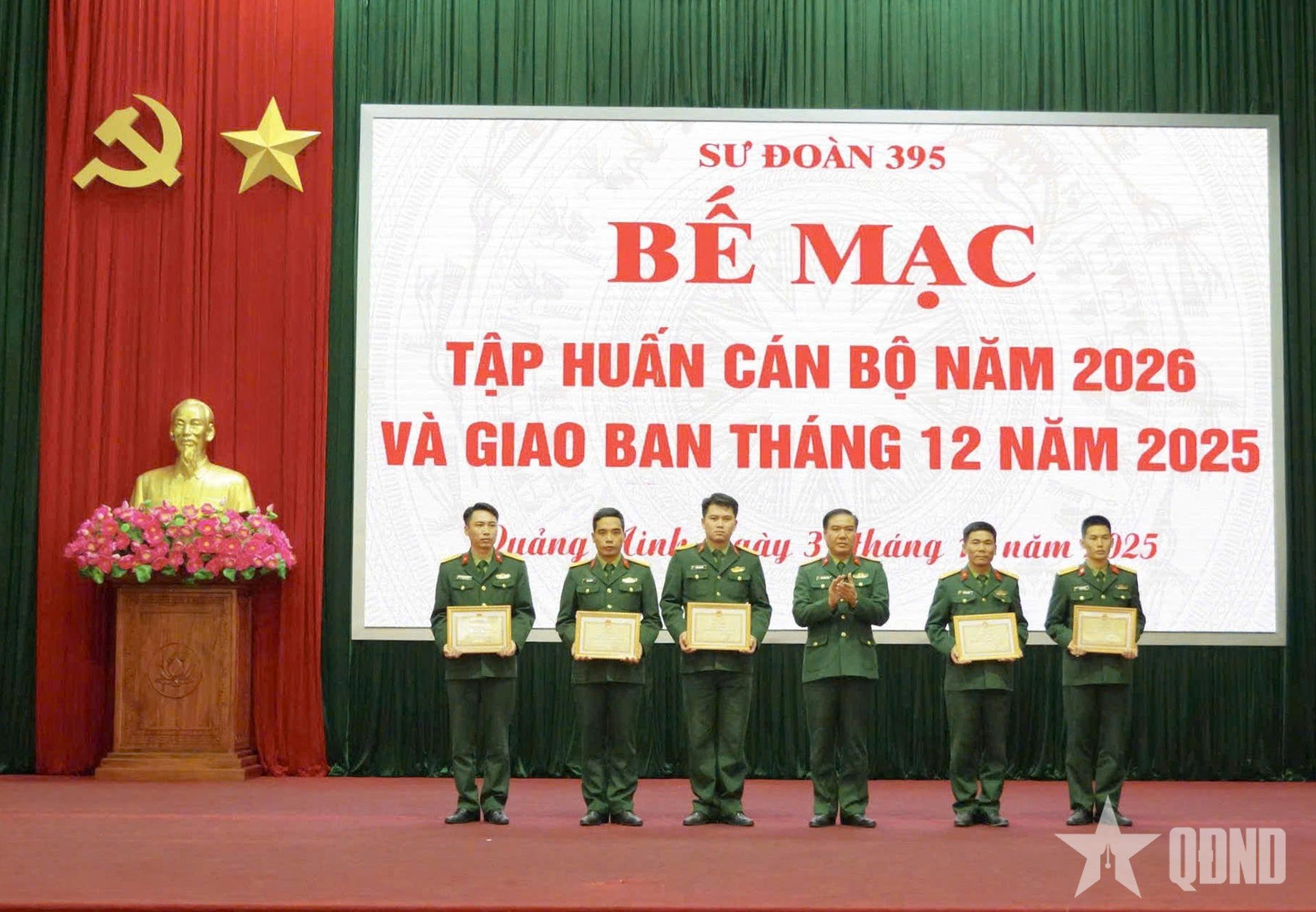 Sư đoàn 395 (Quân khu 3) bế mạc tập huấn cán bộ năm 2026