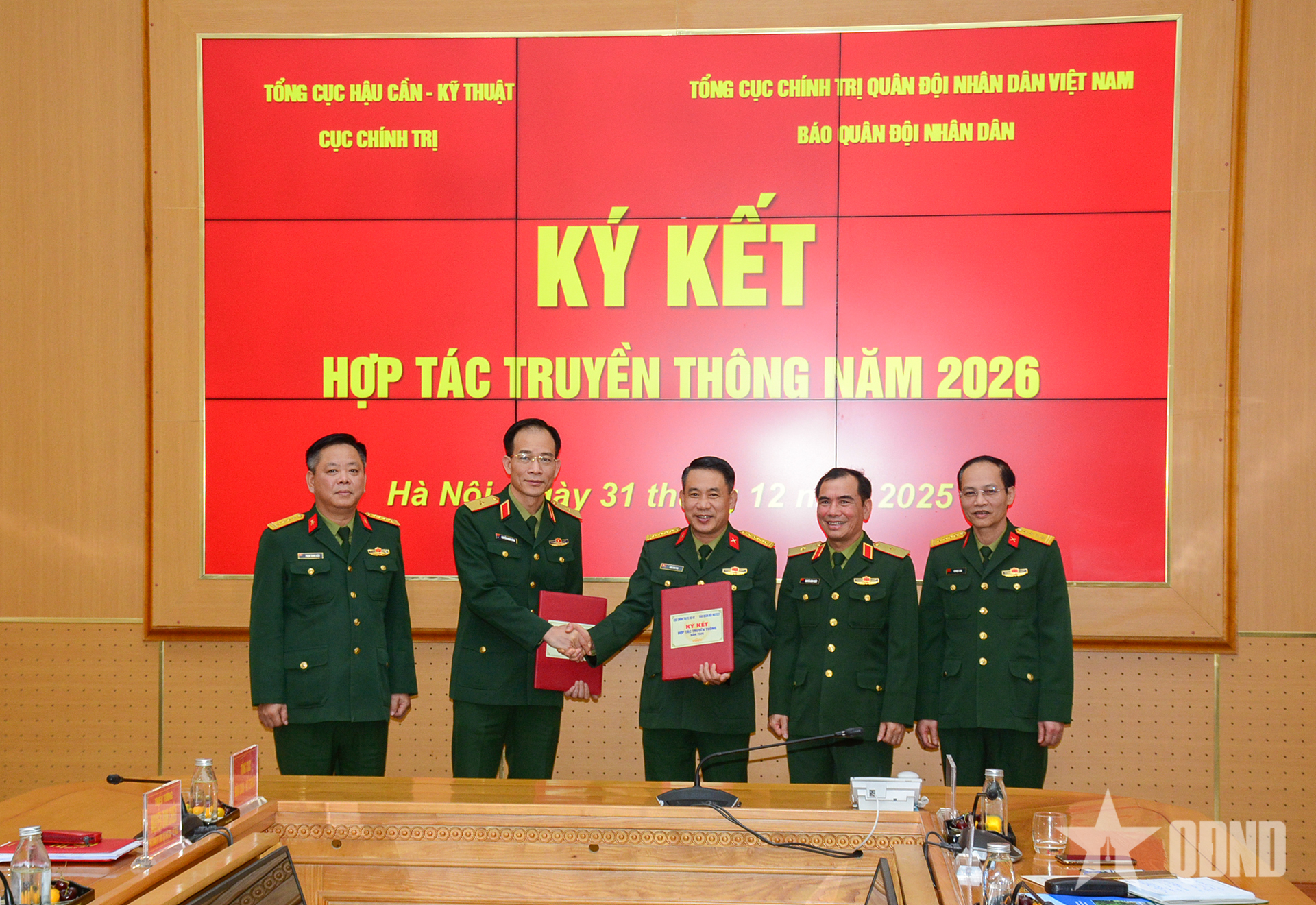 Cục Chính trị, Tổng cục Hậu cần-Kỹ thuật và Báo Quân đội nhân dân ký kết hợp tác truyền thông năm 2026