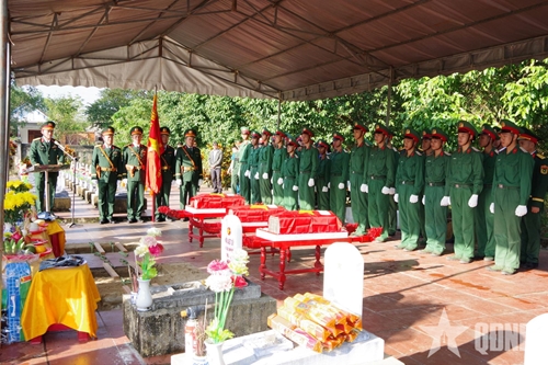 Quảng Trị: Truy điệu, an táng 4 hài cốt liệt sĩ