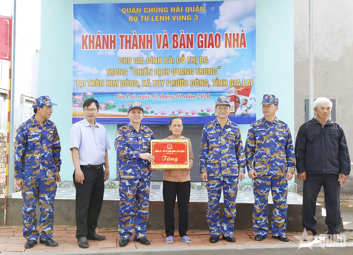 Vùng 3 Hải quân khánh thành, bàn giao nhà cho bà con vùng lũ tỉnh Gia Lai