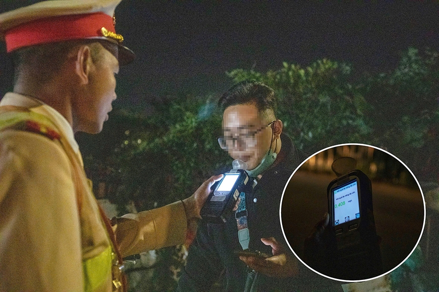 Ngày 2-1, phát hiện 3.373 trường hợp vi phạm nồng độ cồn