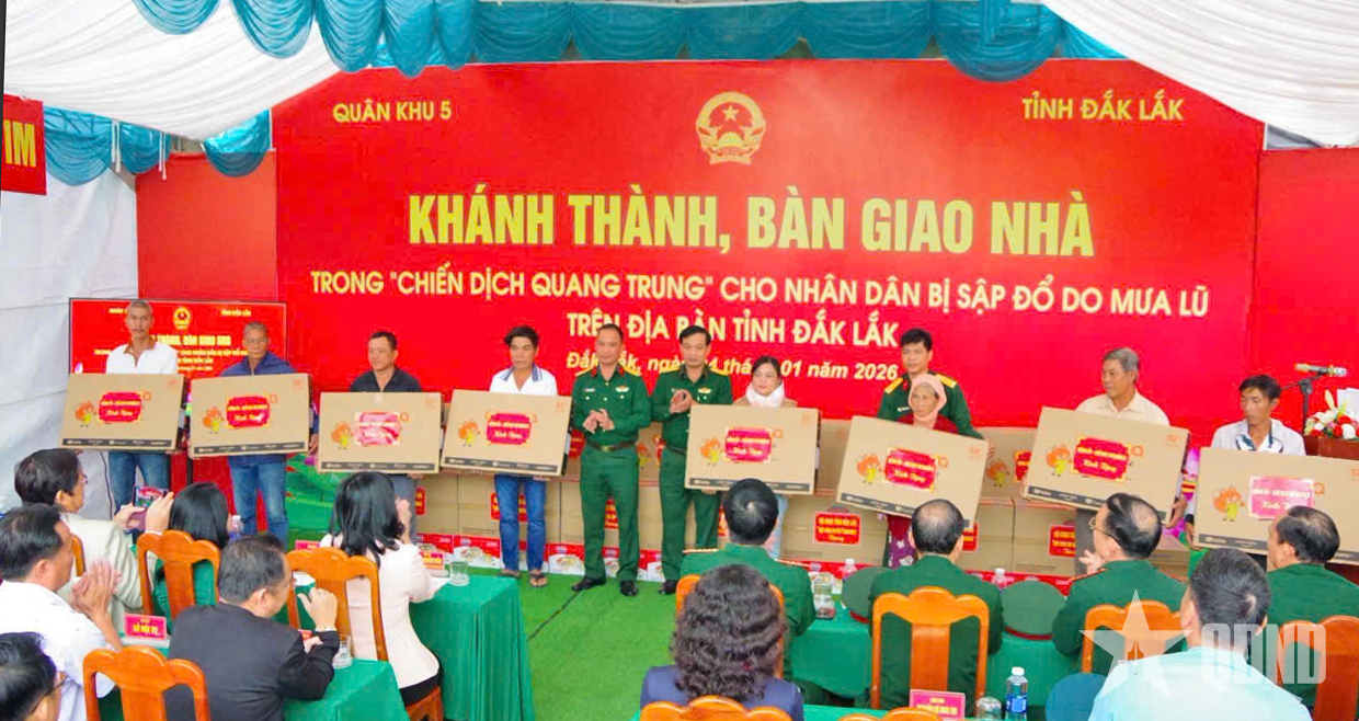 Sư đoàn 2 (Quân khu 5): Hoàn thành xây mới 37 căn nhà trong “Chiến dịch Quang Trung”