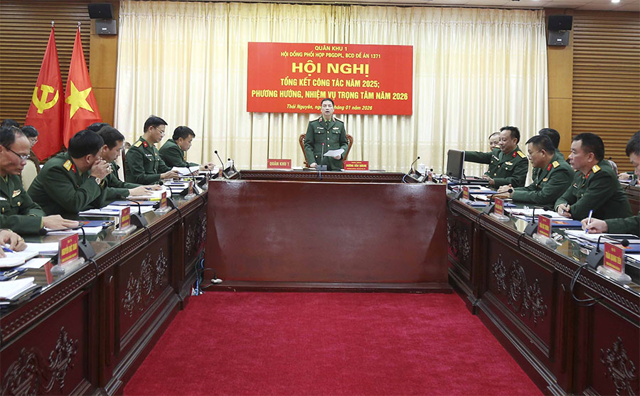 Quân khu 1: Tổng kết công tác phổ biến, giáo dục pháp luật, thực hiện Đề án 1371