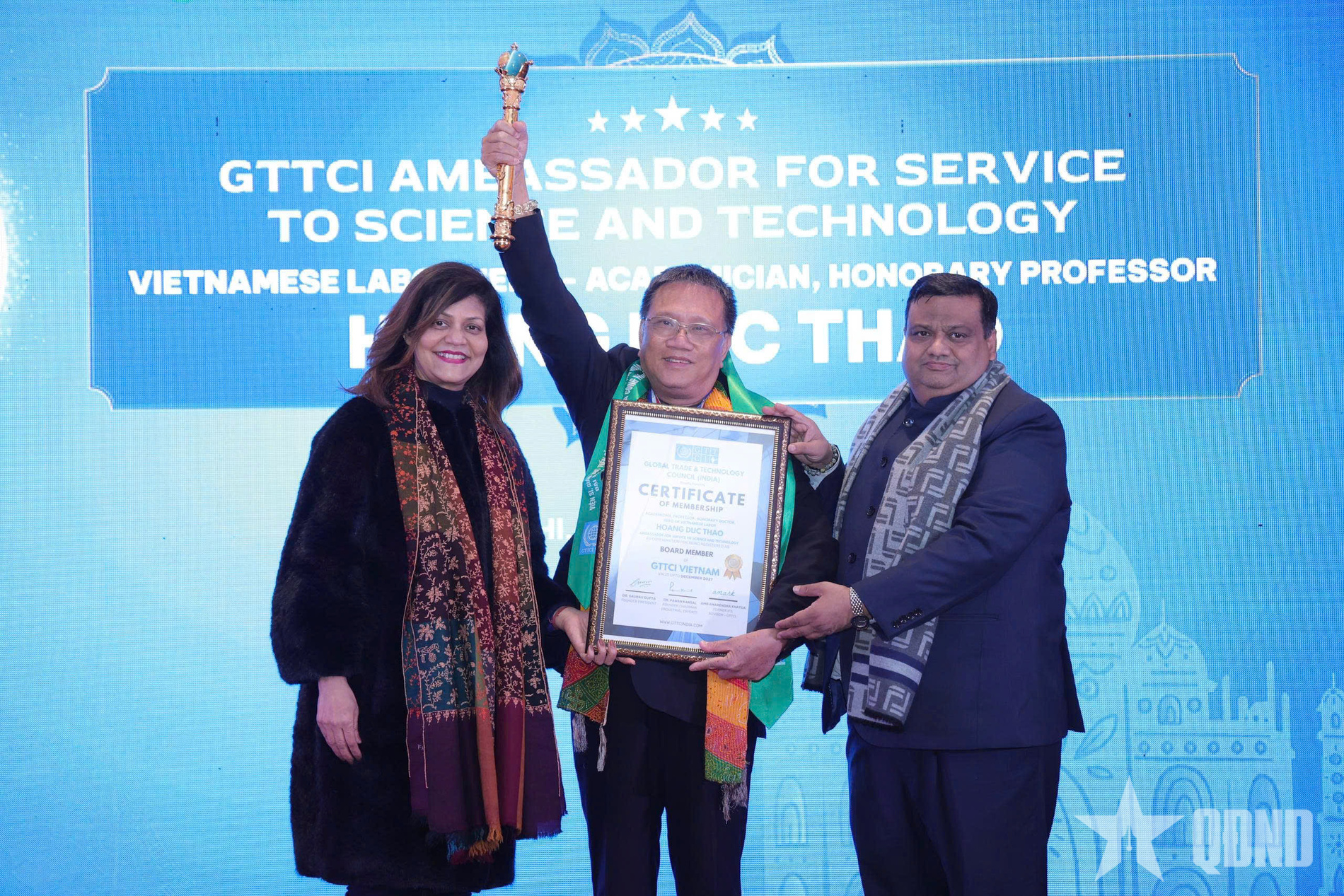 Anh hùng Lao động Hoàng Đức Thảo được Ấn Độ vinh danh “Đại sứ phụng sự Khoa học - Công nghệ”