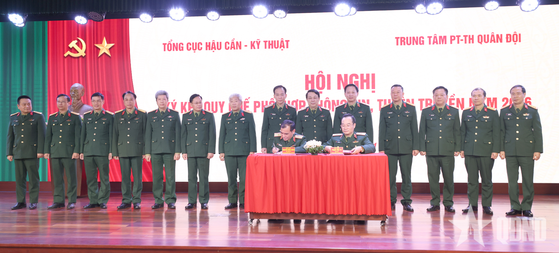 Tổng cục Hậu cần-Kỹ thuật và Trung tâm Phát thanh - Truyền hình Quân đội ký quy chế phối hợp thông tin, tuyên truyền