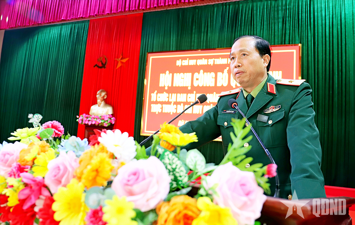 Quân khu 3 công bố quyết định tổ chức lại Ban CHQS xã, phường, đặc khu
