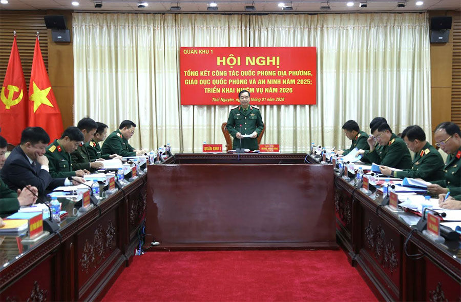 Quân khu 1 tổng kết công tác quốc phòng địa phương, giáo dục quốc phòng và an ninh năm 2025
