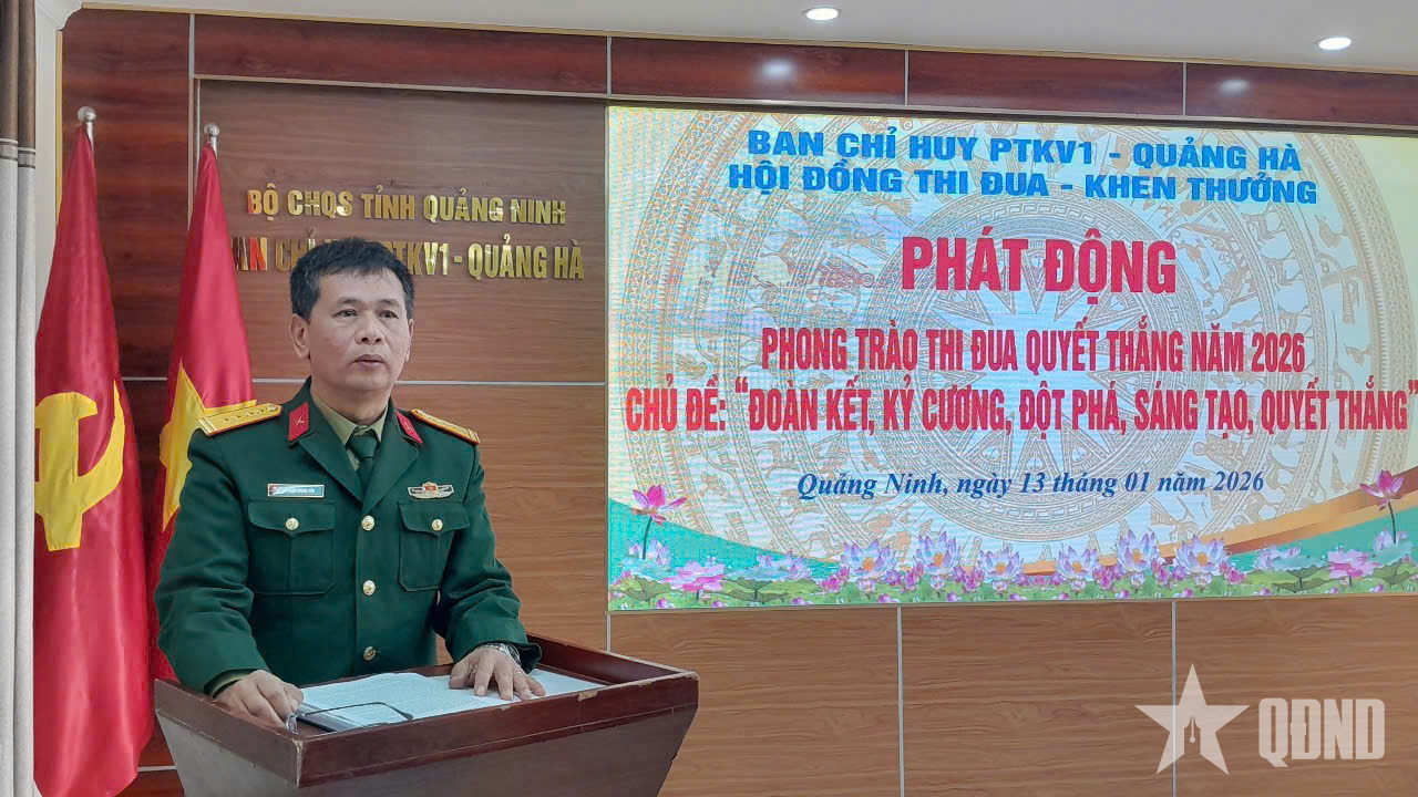 Ban chỉ huy Phòng thủ khu vực 1 - Quảng Hà: Thi đua hoàn thành toàn diện các chỉ tiêu, nhiệm vụ được giao