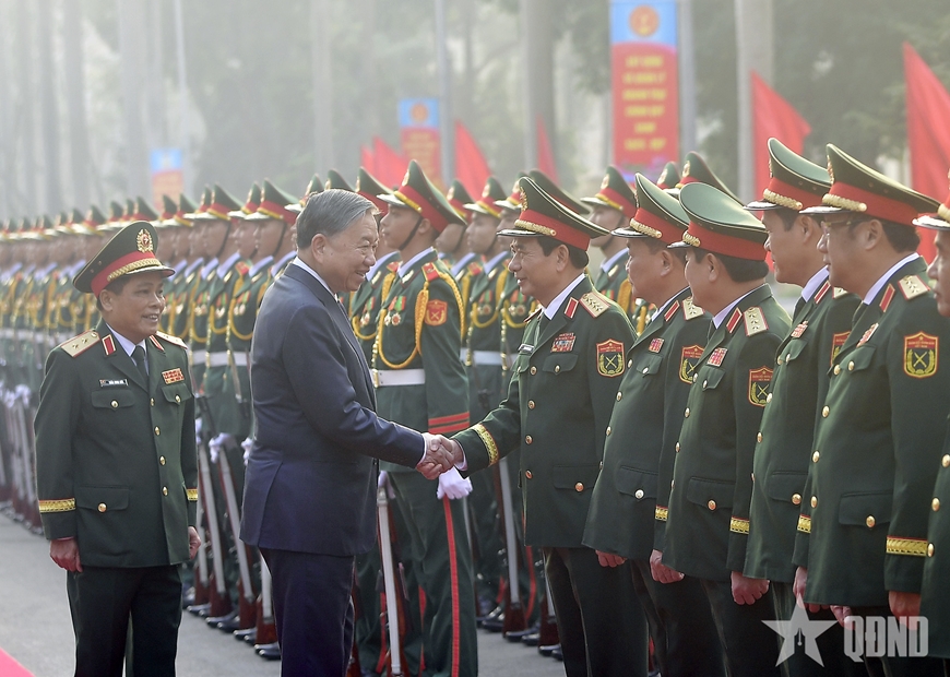 Tổng Bí thư Tô Lâm dự Lễ đón nhận danh hiệu Anh hùng Lực lượng vũ trang nhân dân của Tổng cục Hậu cần - Kỹ thuật