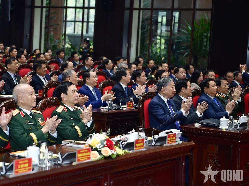 Tổng Bí thư Tô Lâm dự Lễ đón nhận danh hiệu Anh hùng Lực lượng vũ trang nhân dân của Tổng cục Hậu cần - Kỹ thuật