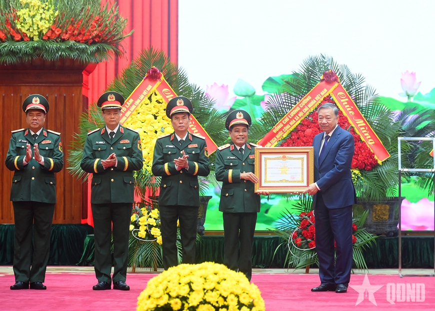 Tổng Bí thư Tô Lâm dự Lễ đón nhận danh hiệu Anh hùng Lực lượng vũ trang nhân dân của Tổng cục Hậu cần - Kỹ thuật