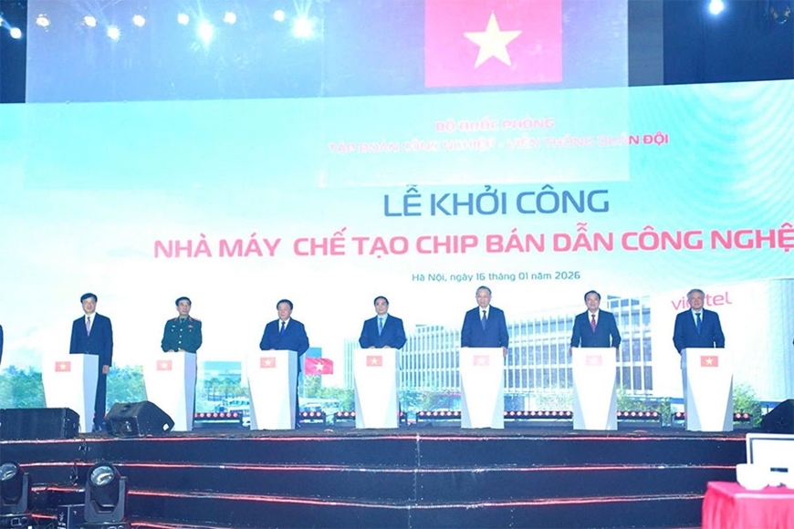 Tổng Bí thư Tô Lâm dự Lễ khởi công Nhà máy chế tạo chip bán dẫn công nghệ cao