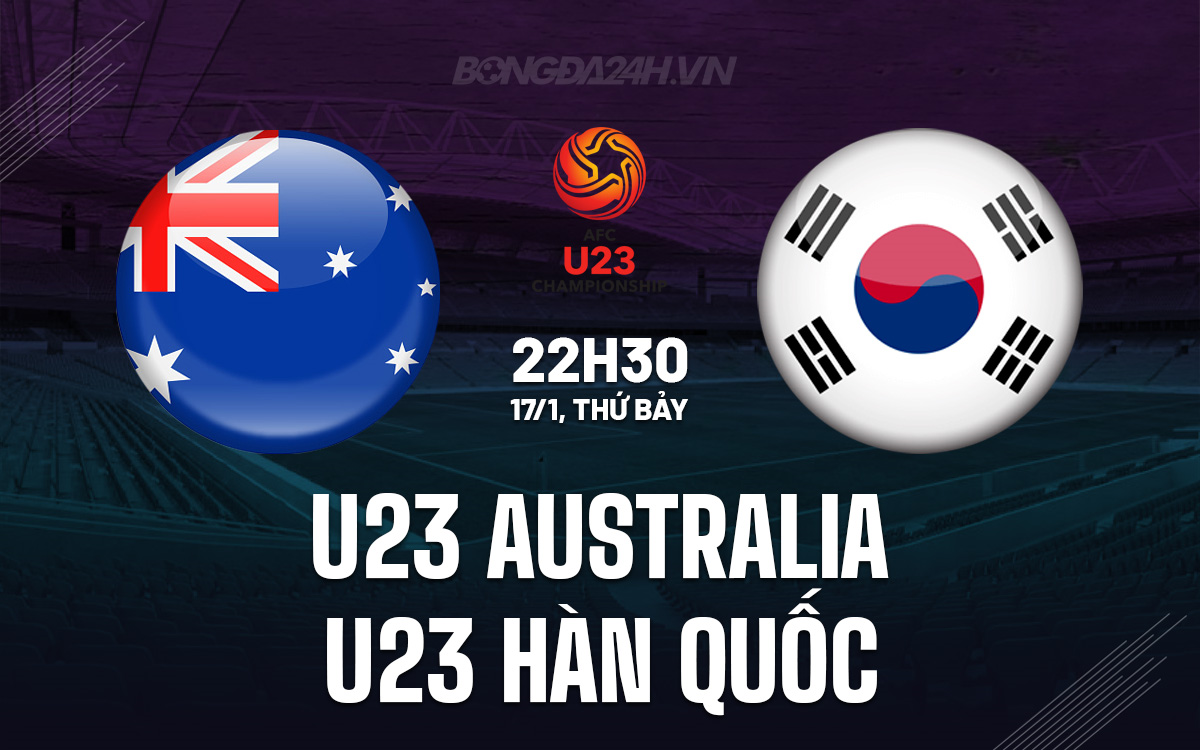 Link xem trực tiếp U23 Australia và U23 Hàn Quốc tứ kết U23 châu Á