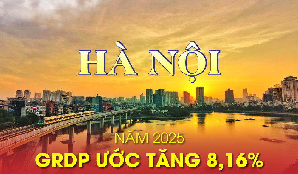 Năm 2025: GRDP của Hà Nội ước tăng 8,16%