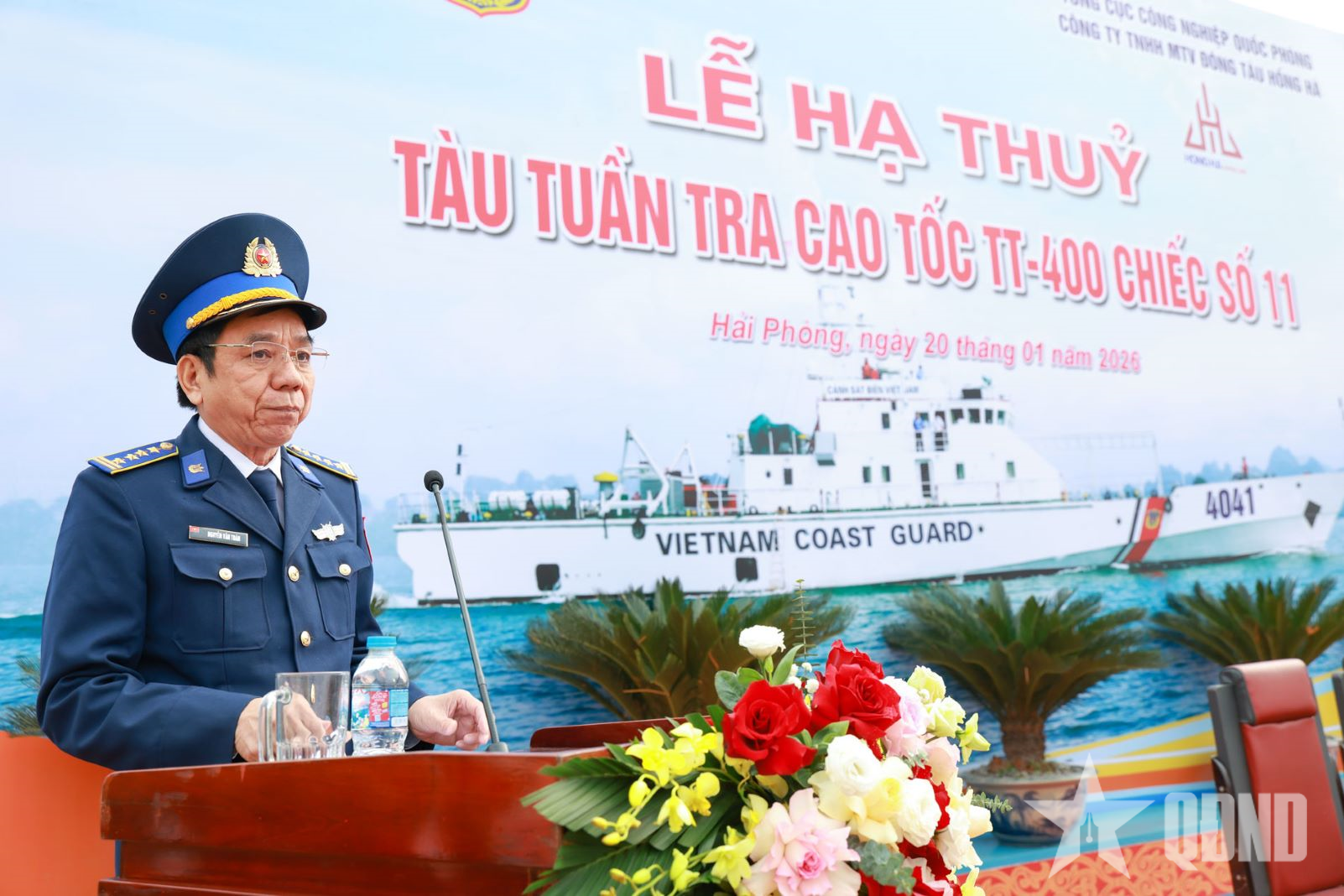 Hạ thủy tàu tuần tra cao tốc TT-400 chiếc số 11 của Cảnh sát biển Việt Nam