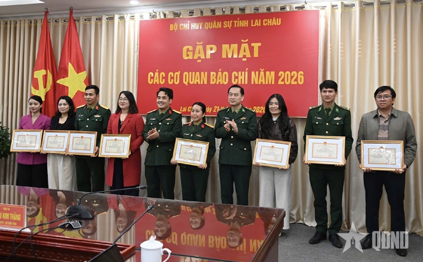 Bộ CHQS tỉnh Lai Châu gặp mặt các cơ quan báo chí năm 2026