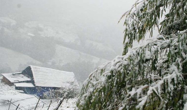 Trời rét đậm gần 0 độ C, đỉnh Mẫu Sơn xuất hiện băng giá