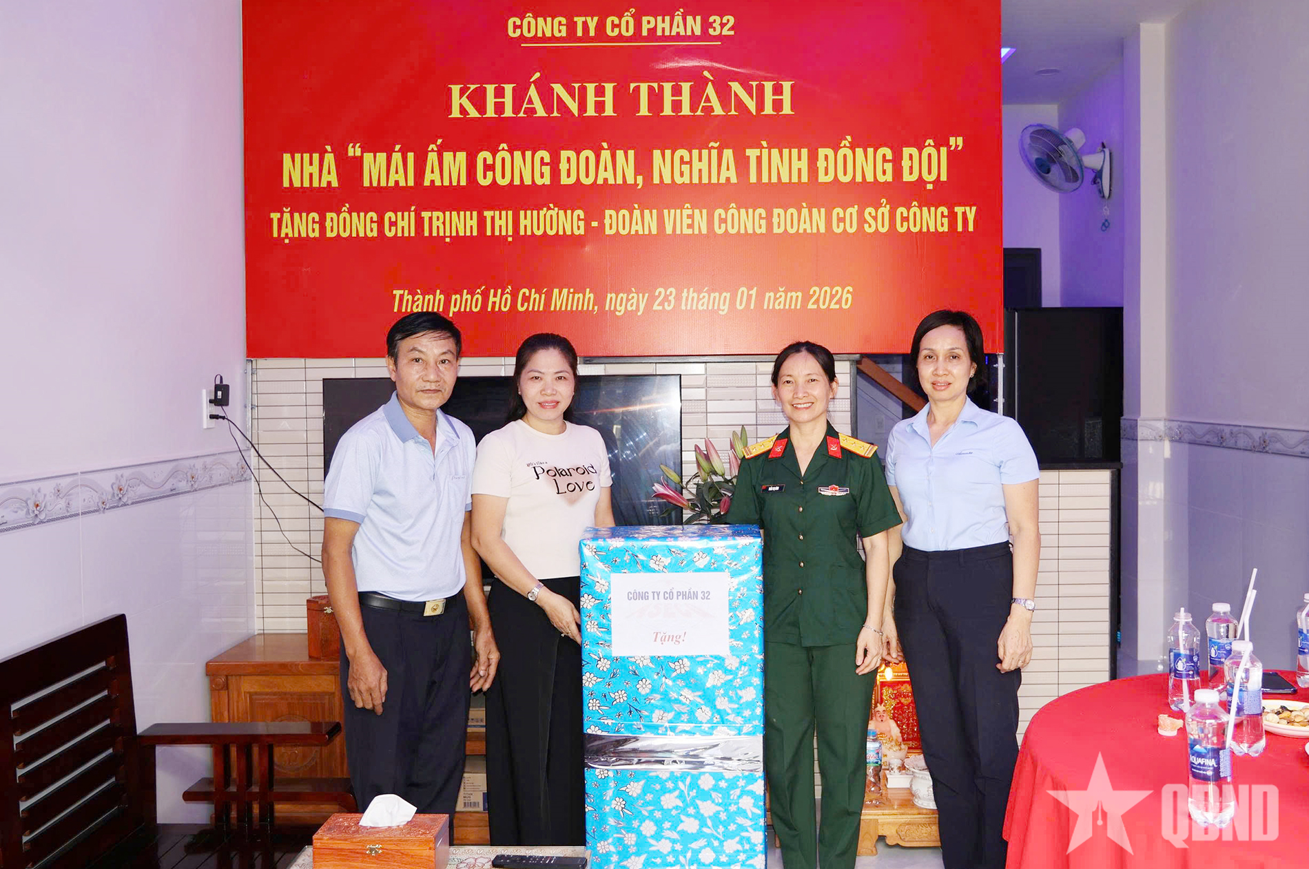 Công ty Cổ phần 32, Tổng cục Hậu cần - Kỹ thuật tặng nhà “Mái ấm công đoàn - Nghĩa tình đồng đội”