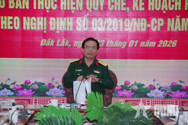 Lực lượng quân sự và công an tỉnh Đắk Lắk thực hiện quy chế, kế hoạch phối hợp 