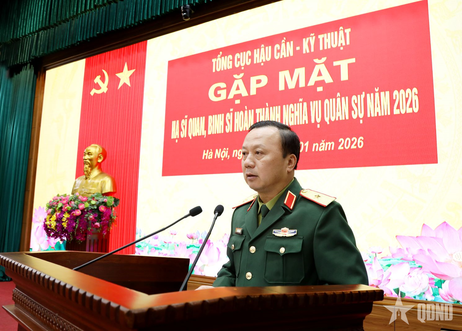 Tổng cục Hậu cần - Kỹ thuật gặp mặt, động viên hạ sĩ quan, binh sĩ xuất ngũ năm 2026