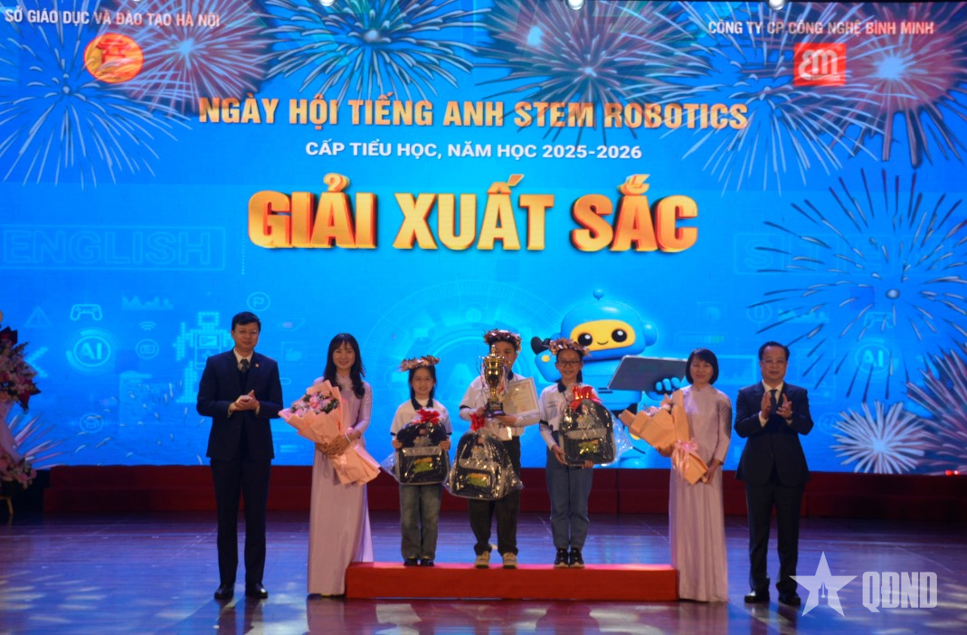 Tổng kết, trao giải “Ngày hội tiếng Anh STEM Robotics” cấp tiểu học TP Hà Nội năm học 2025-2026