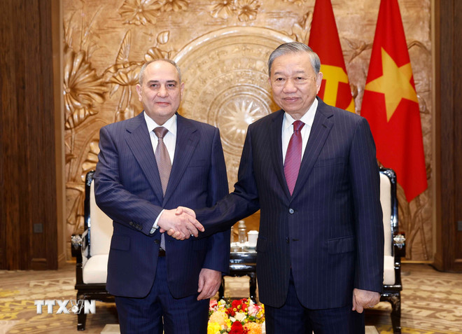 Tổng Bí thư Tô Lâm tiếp đoàn đại biểu Đảng Azerbaijan Mới