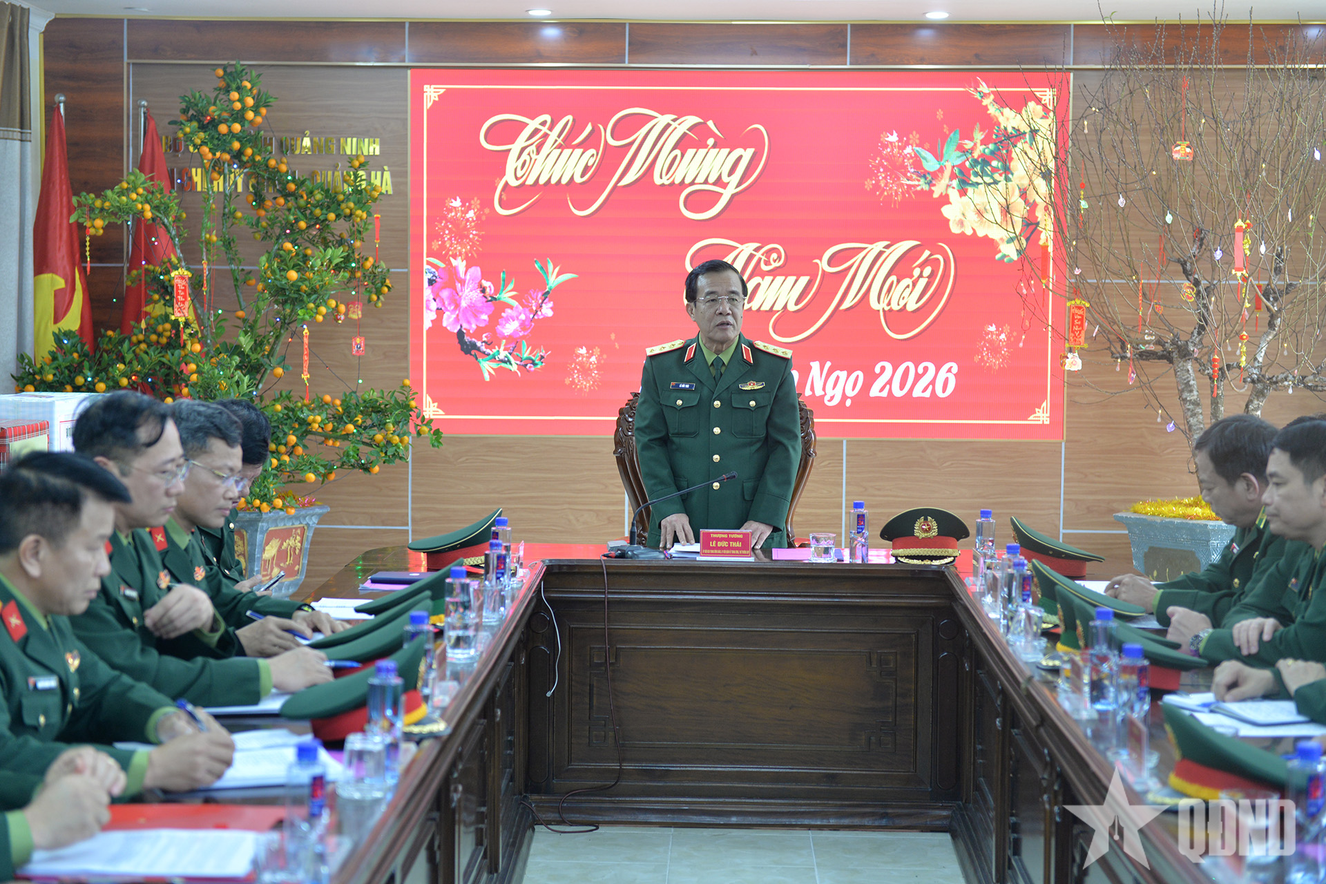 Thượng tướng Lê Đức Thái kiểm tra và chúc Tết một số đơn vị trên địa bàn tỉnh Quảng Ninh