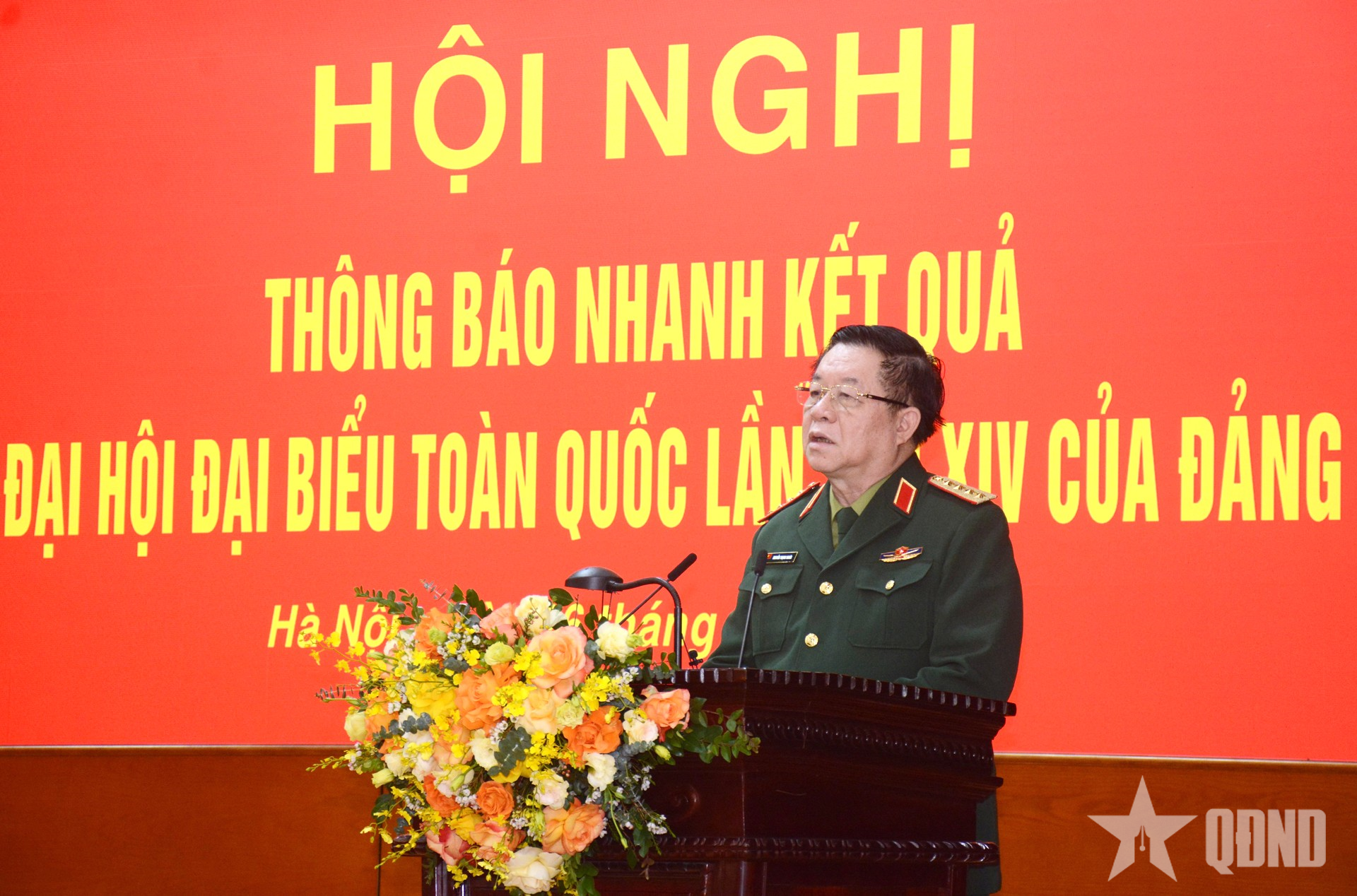 Đại tướng Nguyễn Trọng Nghĩa chủ trì Hội nghị thông báo nhanh kết quả Đại hội XIV của Đảng