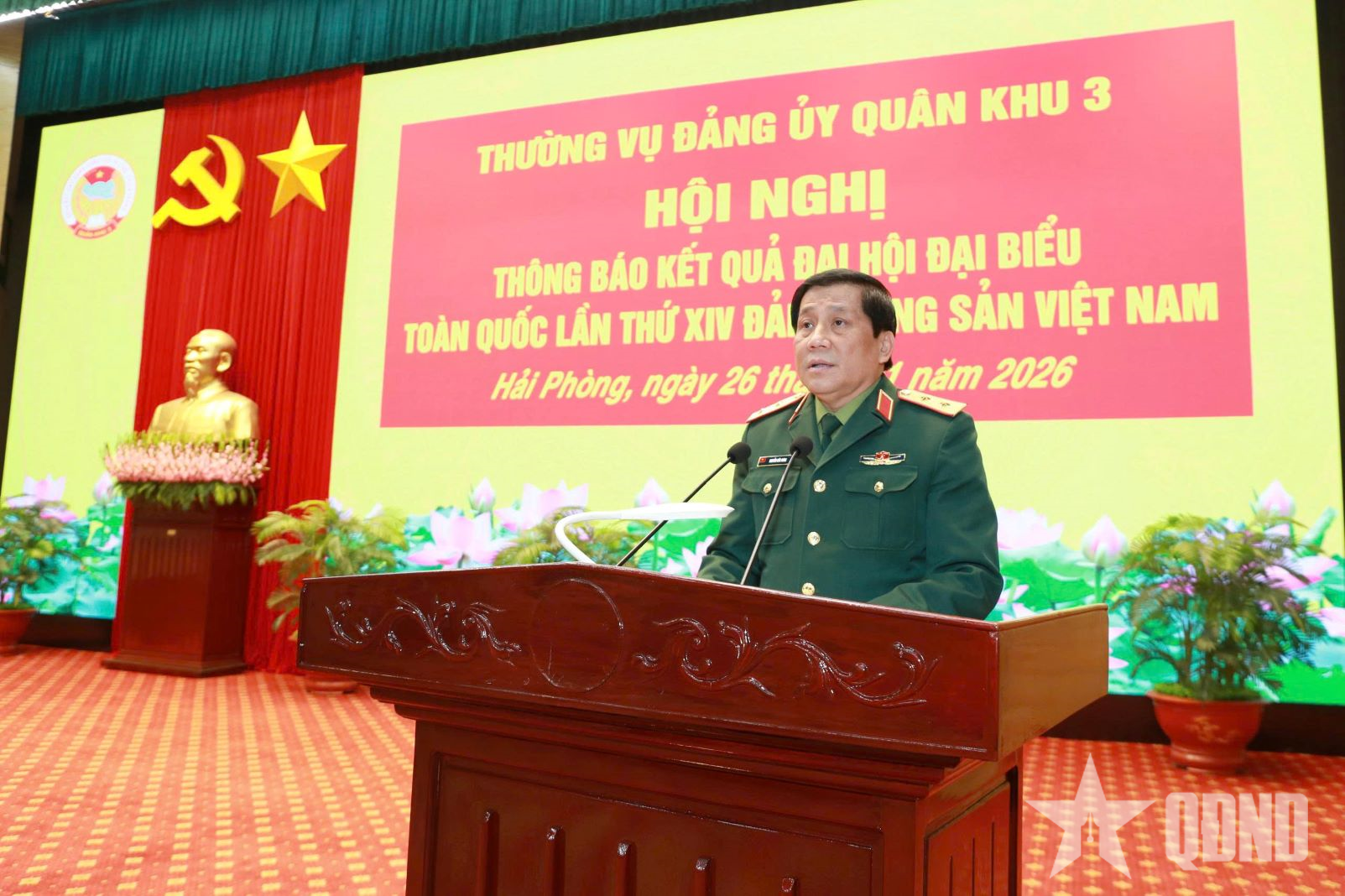 Đảng ủy Quân khu 3 thông báo nhanh kết quả Đại hội XIV của Đảng

