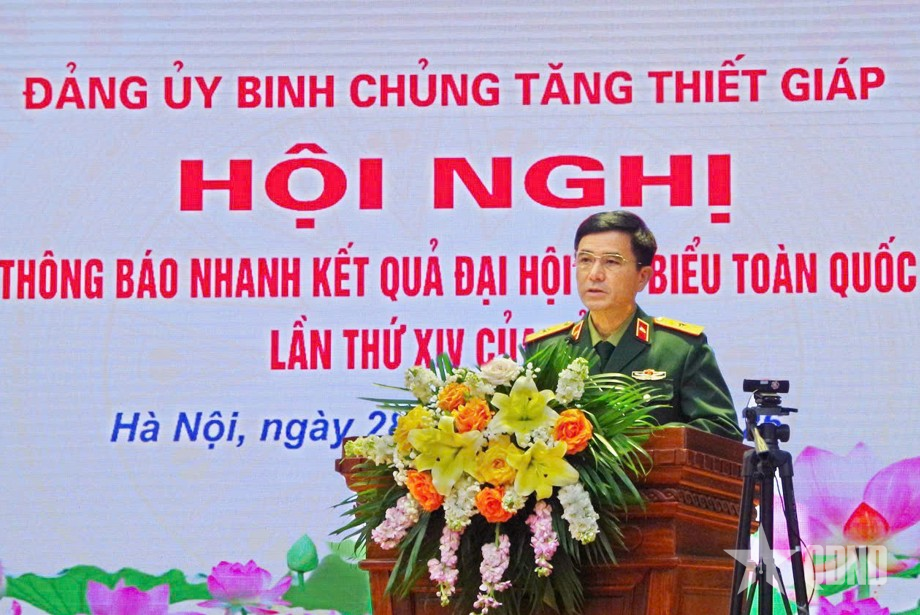 Đảng ủy Binh chủng Tăng thiết giáp: Thông báo nhanh kết quả Đại hội XIV của Đảng