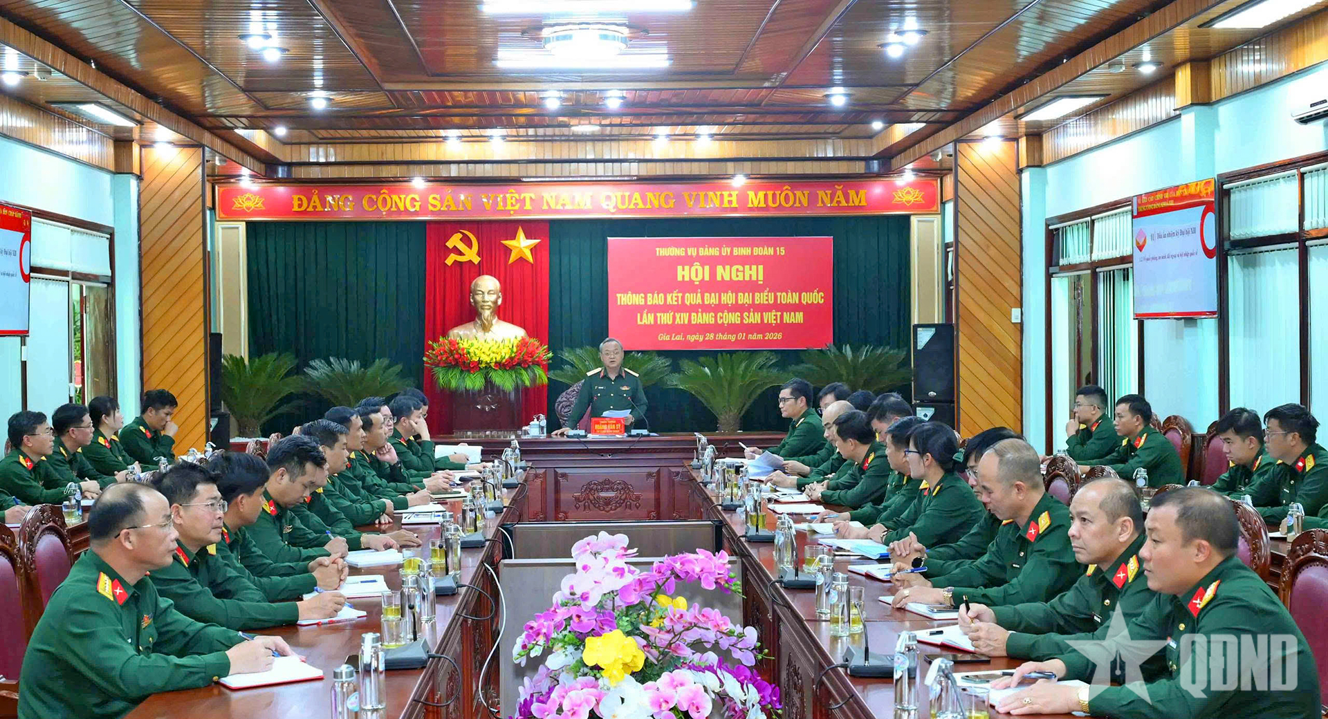 Binh đoàn 15 tổ chức Hội nghị thông báo nhanh kết quả Đại hội XIV của Đảng