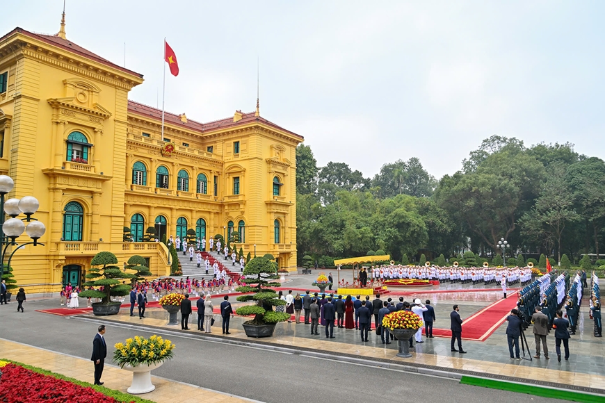 Chủ tịch nước Lương Cường chủ trì lễ đón chính thức Chủ tịch Hội đồng châu Âu