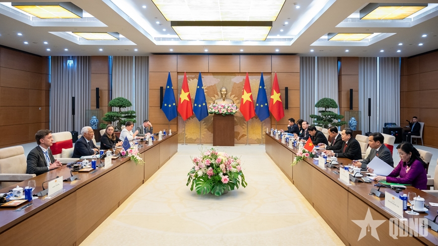 Chủ tịch Quốc hội Trần Thanh Mẫn hội kiến Chủ tịch Hội đồng châu Âu