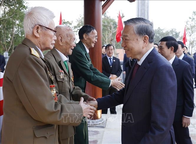 Tổng Bí thư Tô Lâm dự khánh thành Nhà tưởng niệm Chủ tịch Hồ Chí Minh tại Di tích Đồi E2 (Điện Biên)