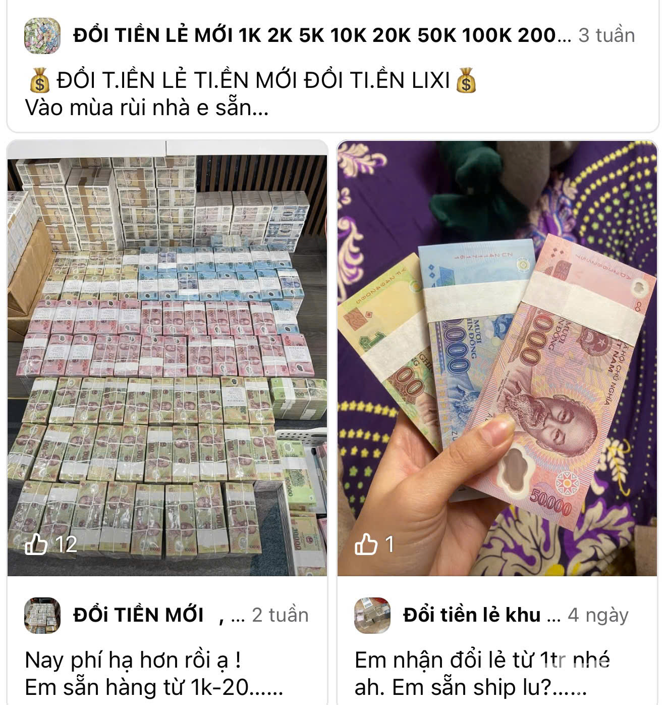 Cảnh giác dịch vụ đổi tiền mới online