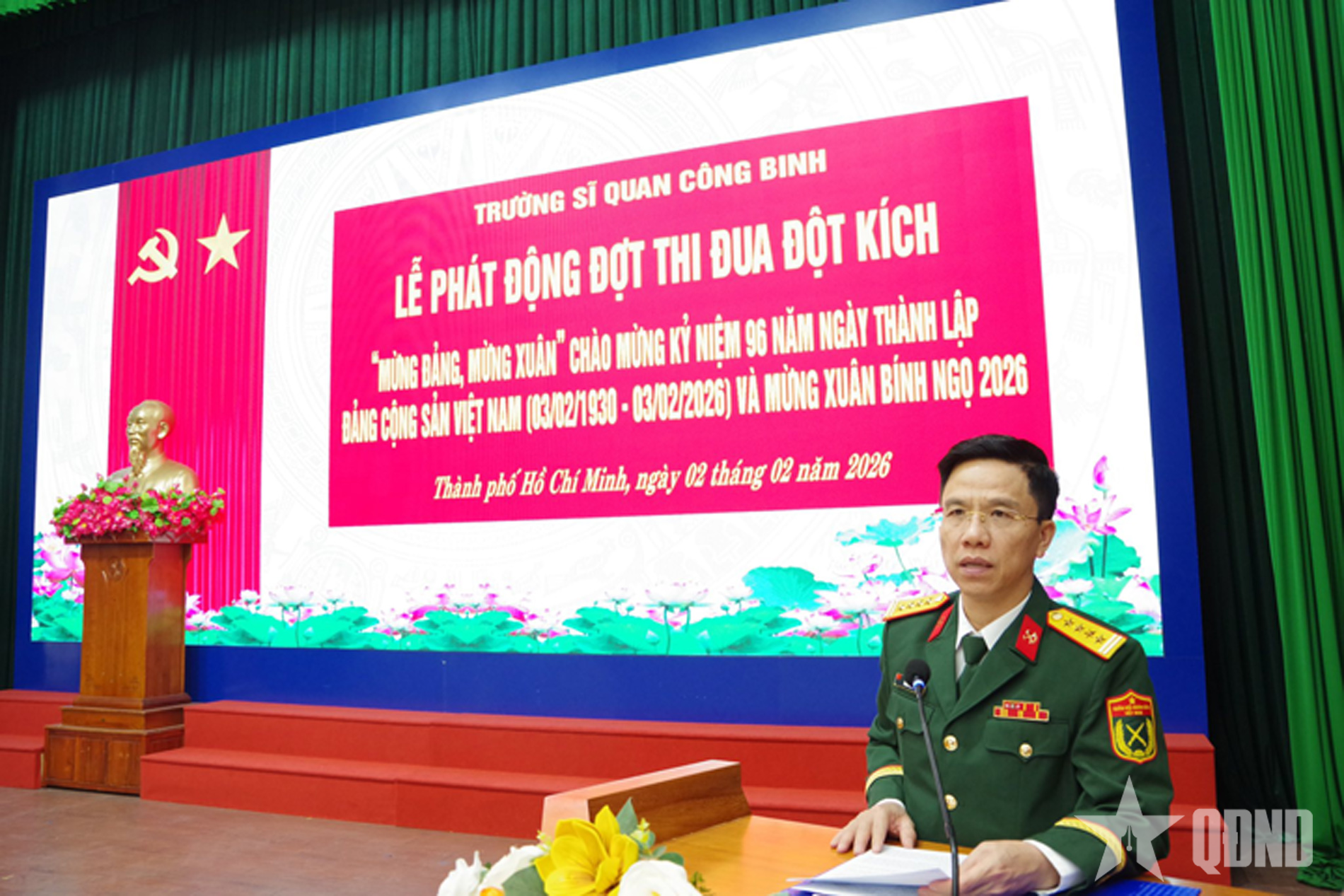 Trường Sĩ quan Công binh phát động thi đua đột kích mừng Đảng, mừng Xuân