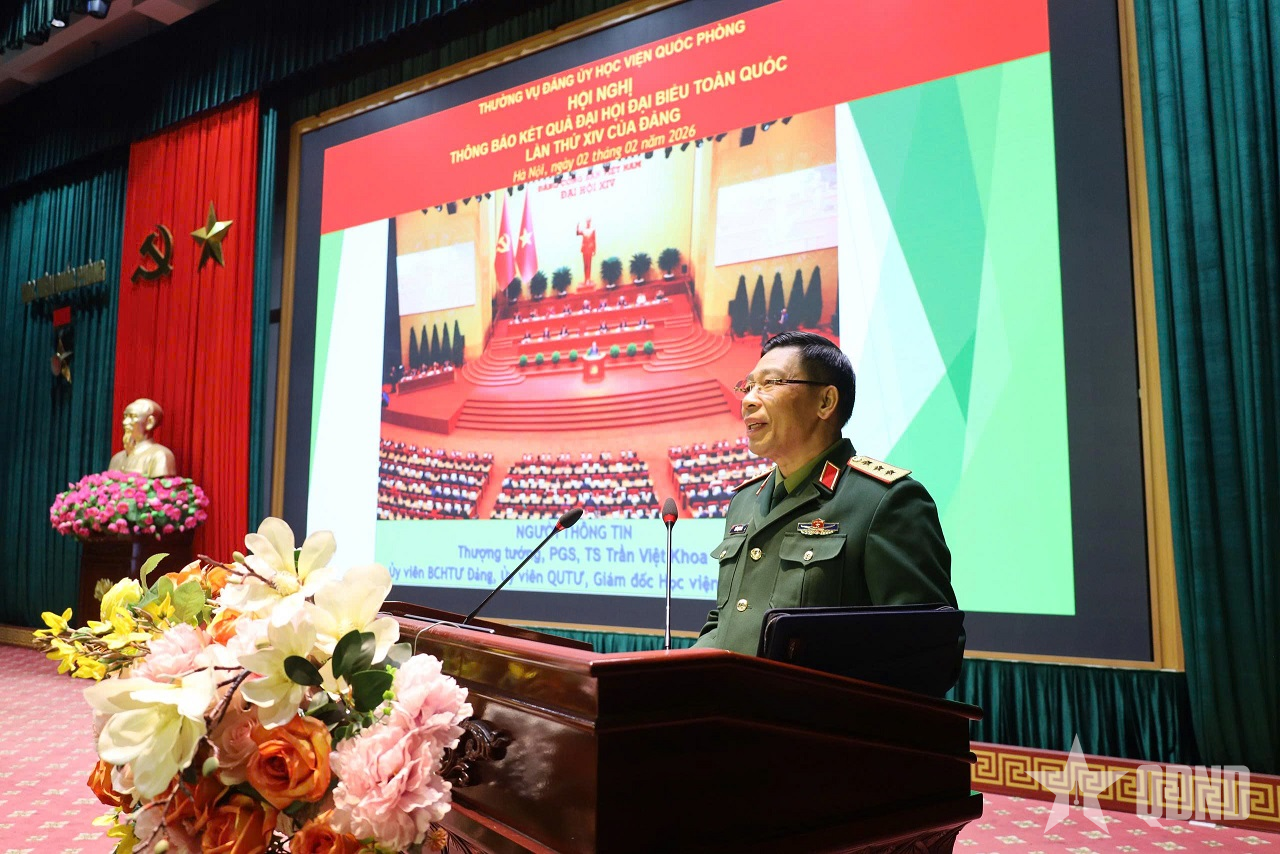 Học viện Quốc phòng: Thông báo nhanh kết quả Đại hội XIV của Đảng