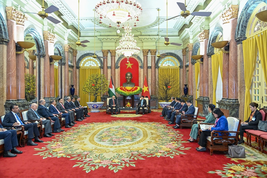 Chủ tịch nước Lương Cường tiếp Chủ tịch Hạ viện Jordan