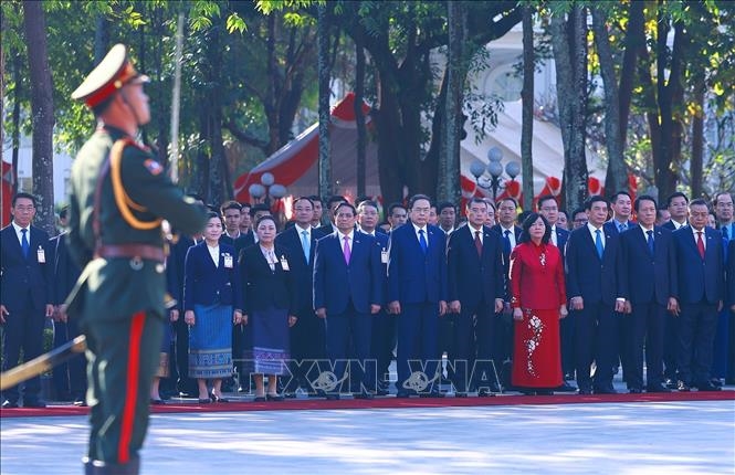 Lễ đ&oacute;n trọng thể Tổng B&iacute; thư T&ocirc; L&acirc;m tại thủ đ&ocirc; Vi&ecirc;ng Chăn (L&agrave;o)