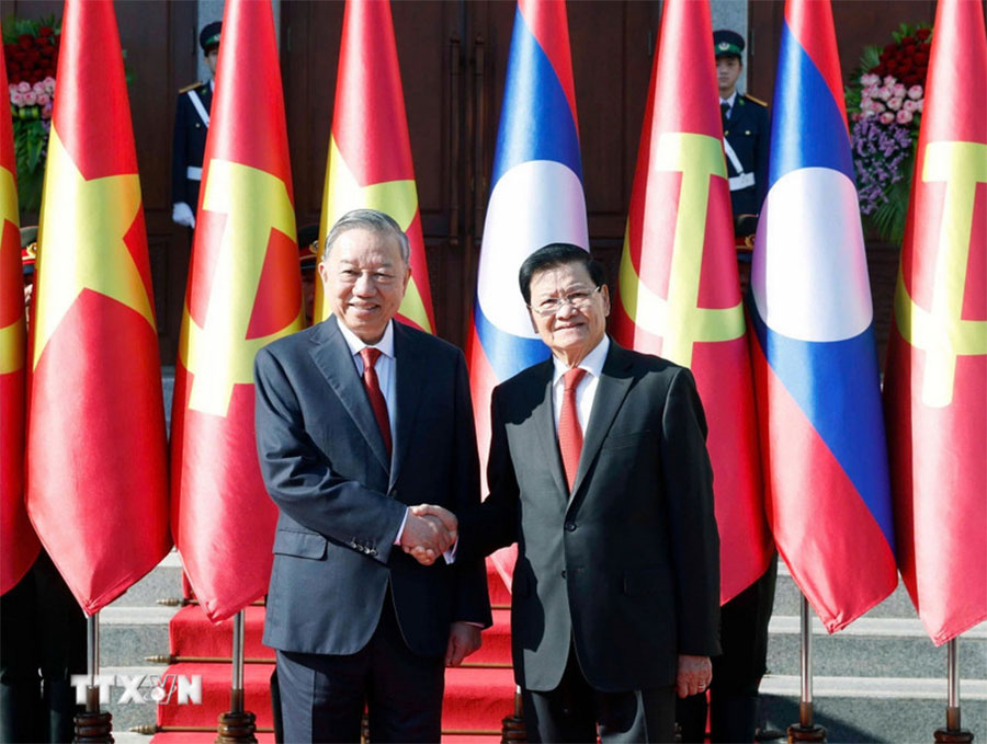 Tổng Bí thư Tô Lâm chứng kiến Lễ trao các văn kiện hợp tác Việt Nam – Lào