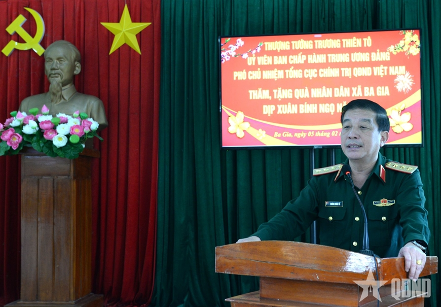Thượng tướng Trương Thiên Tô thăm, chúc Tết tại Quảng Ngãi