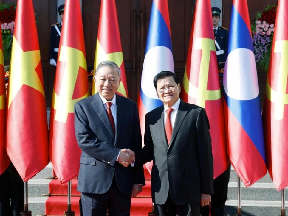 Tổng Bí thư Tô Lâm kết thúc tốt đẹp chuyến thăm cấp Nhà nước tới Lào