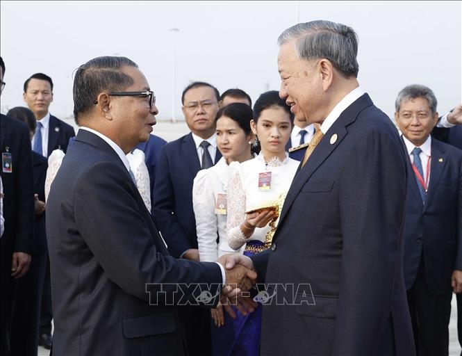 Tổng Bí thư Tô Lâm bắt đầu chuyến thăm cấp Nhà nước tới Vương quốc Campuchia