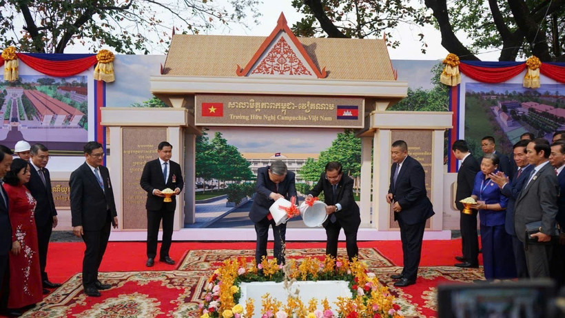 Tổng Bí thư Tô Lâm dự lễ khởi công Trường Hữu nghị Campuchia - Việt Nam